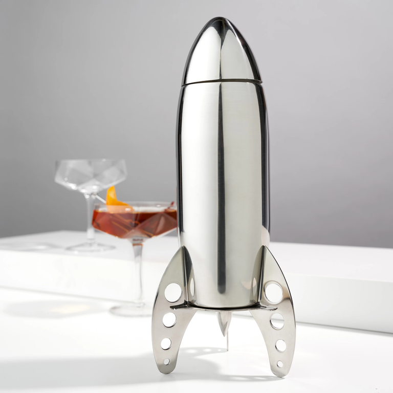 Viski rocket shaped cocktail shaker