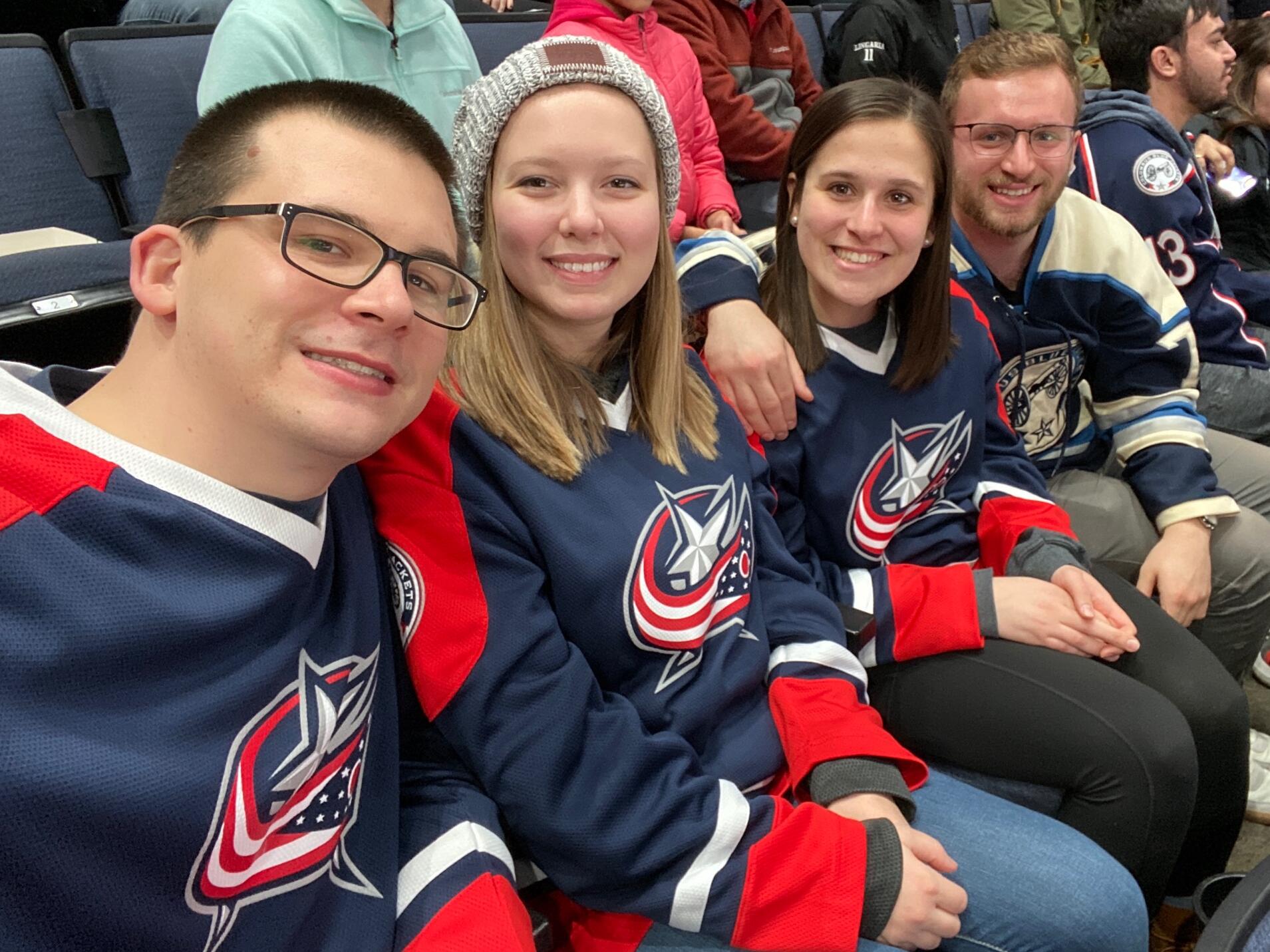 First Blue Jackets game together! This is still one of our favorite date activities when it's Hockey season. Columbus, OH