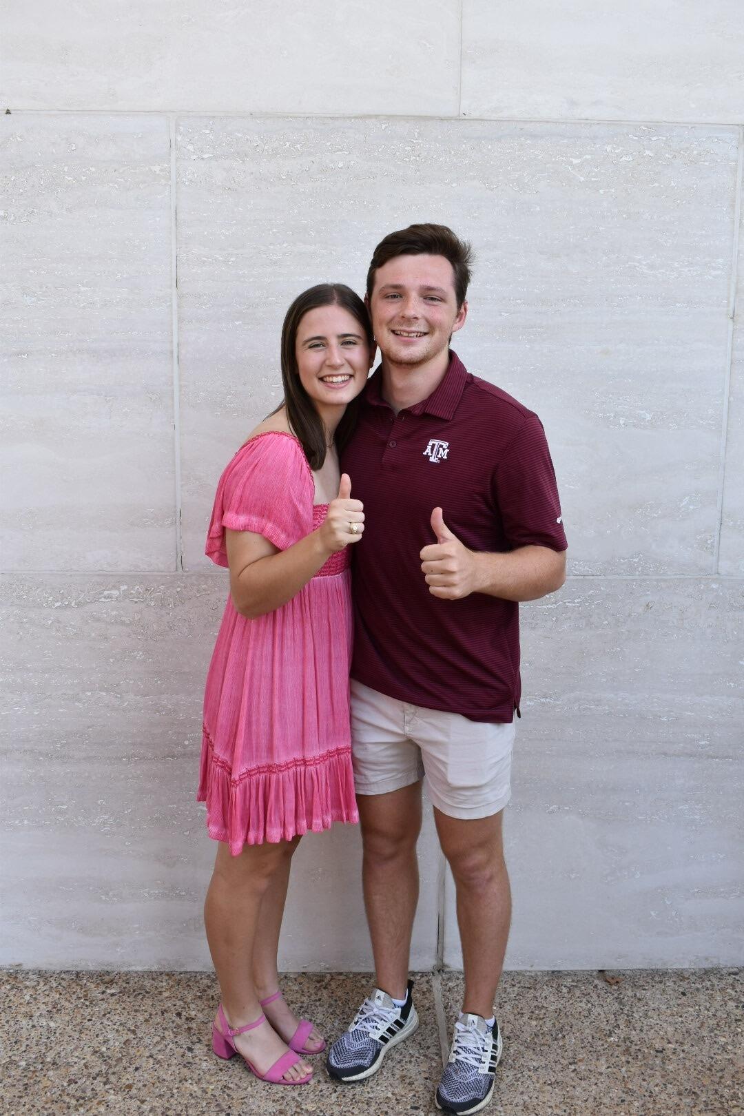 Natalie gets her Aggie Gold! Whoop!