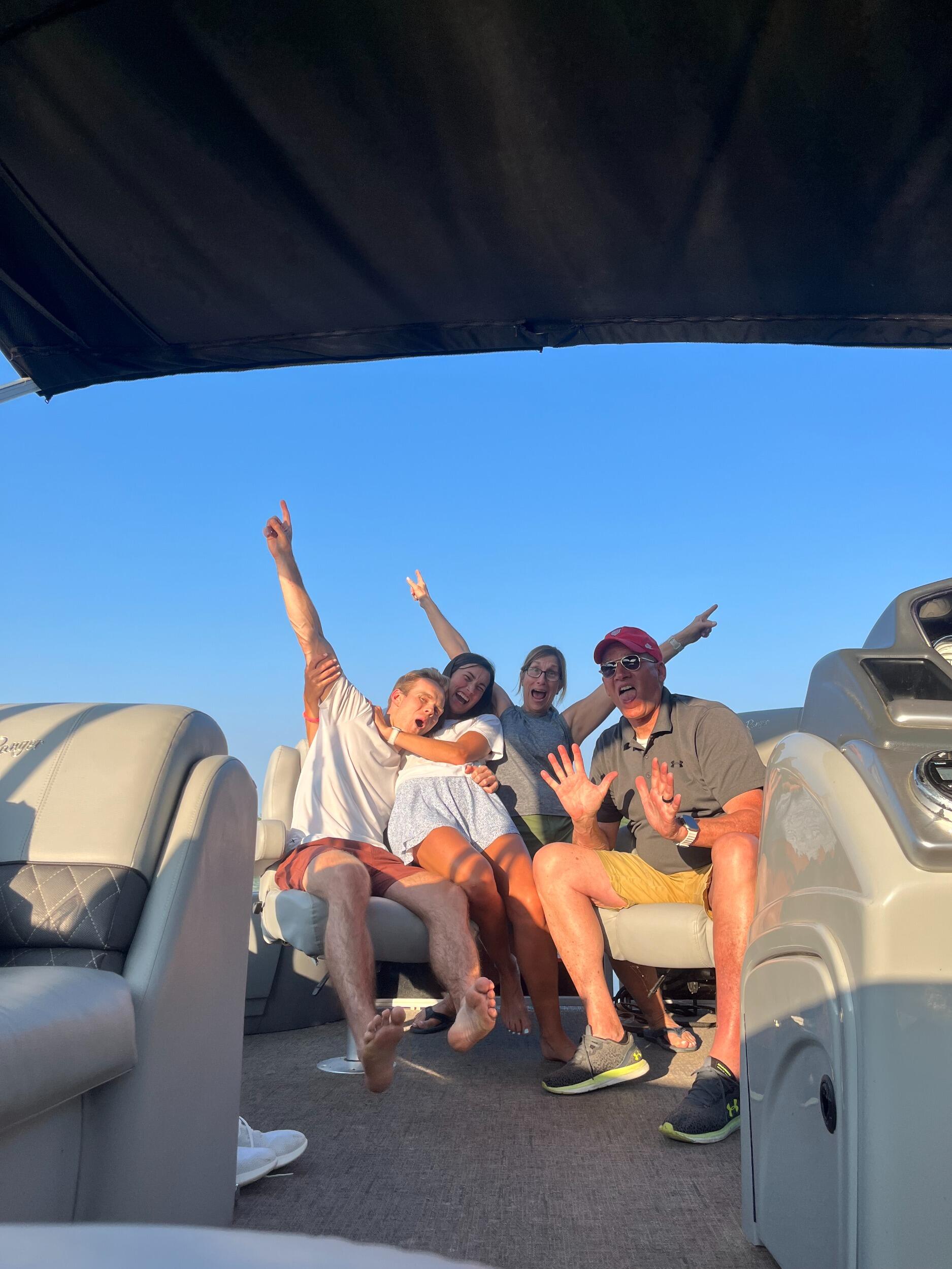 Lake day with Emily's parents in Branson, MO!