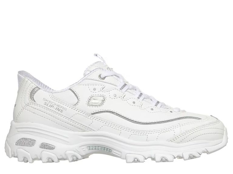 Skechers white bridal wedding sneakers