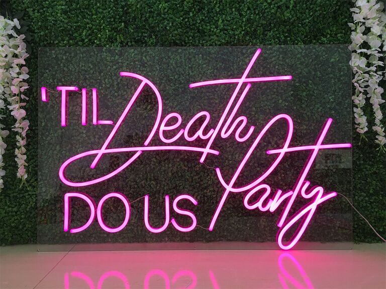 Til Death Us Party Sign, Til Death Us Part Decor, Death Decorations