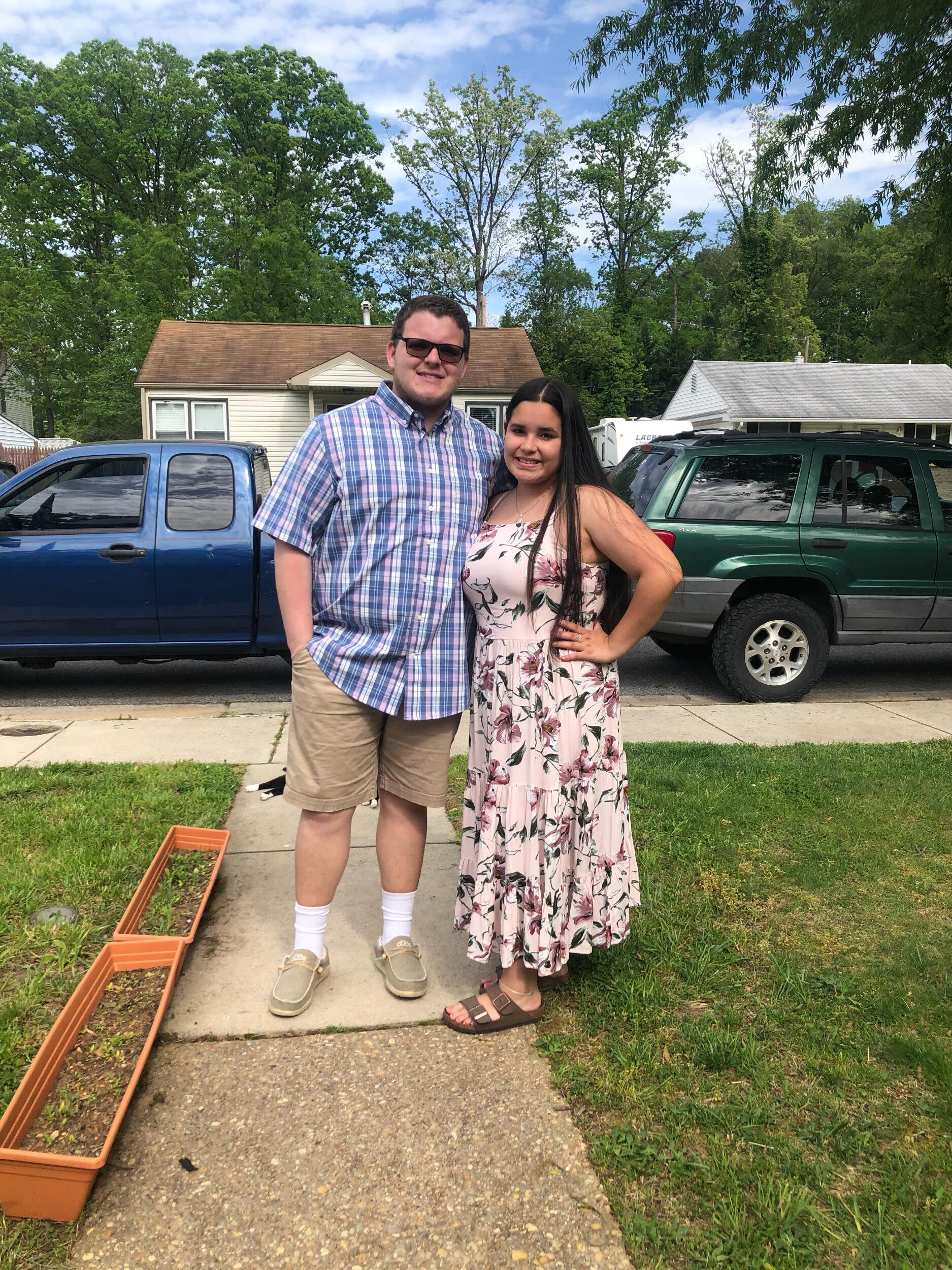 We first started talking. We attended the same technical school and we started hanging out on the bus. 