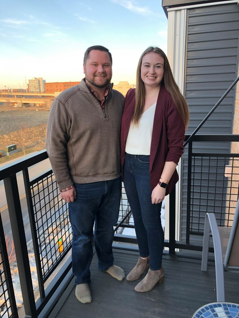 After their brunch date, Amanda and Joe's relationship started to take off! They were spending more time together getting to know each other and meeting each other's friends. This was their first picture taken together at Amanda's apartment by her roommate Lauren.