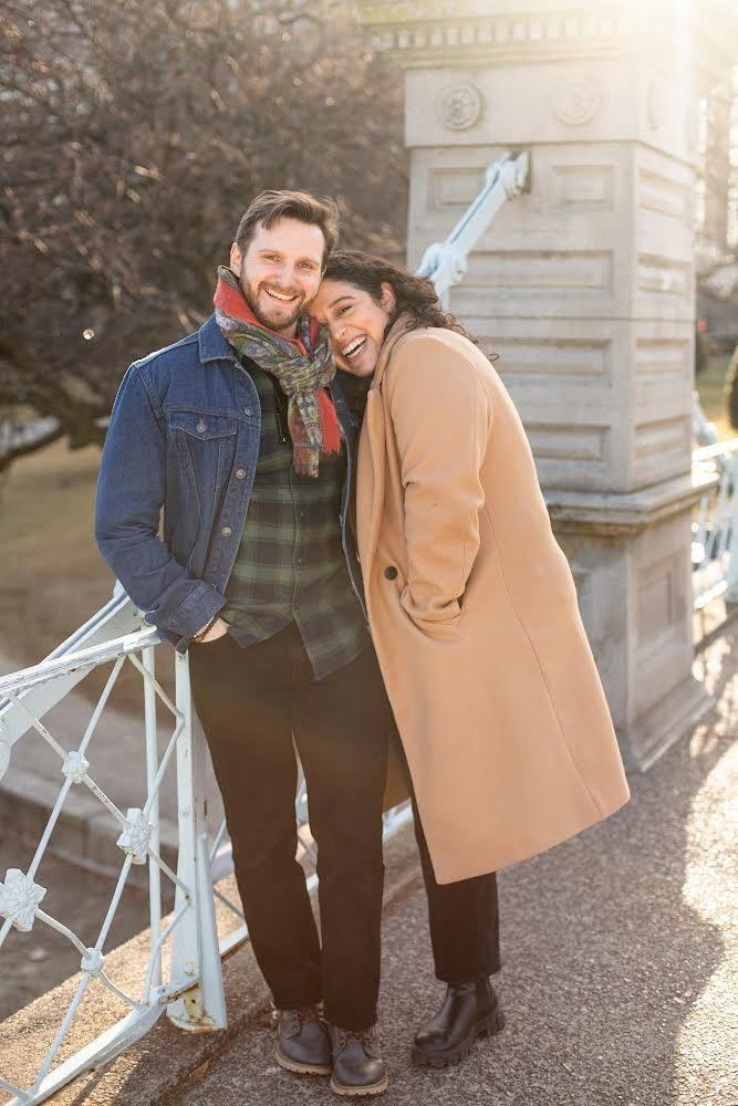 Our first couple's photo-shoot on the streets of Boston.