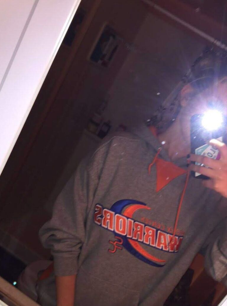 One of the first sweatshirts I stole from Nick ;)