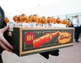 Fried mac & cheese lollipops