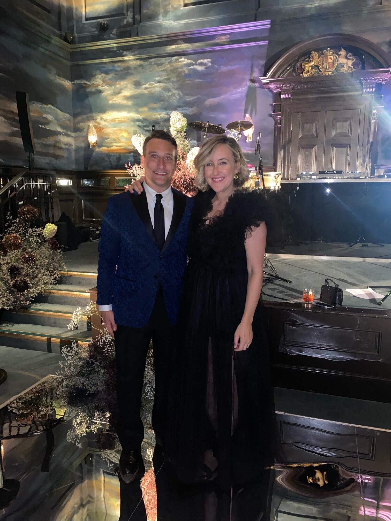 At friends' wedding in London! (And celebrating Eric's birthday)