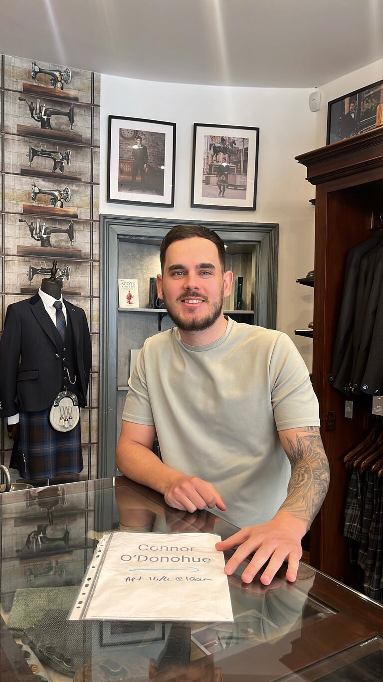 Groom’s first kilt fitting & collection!