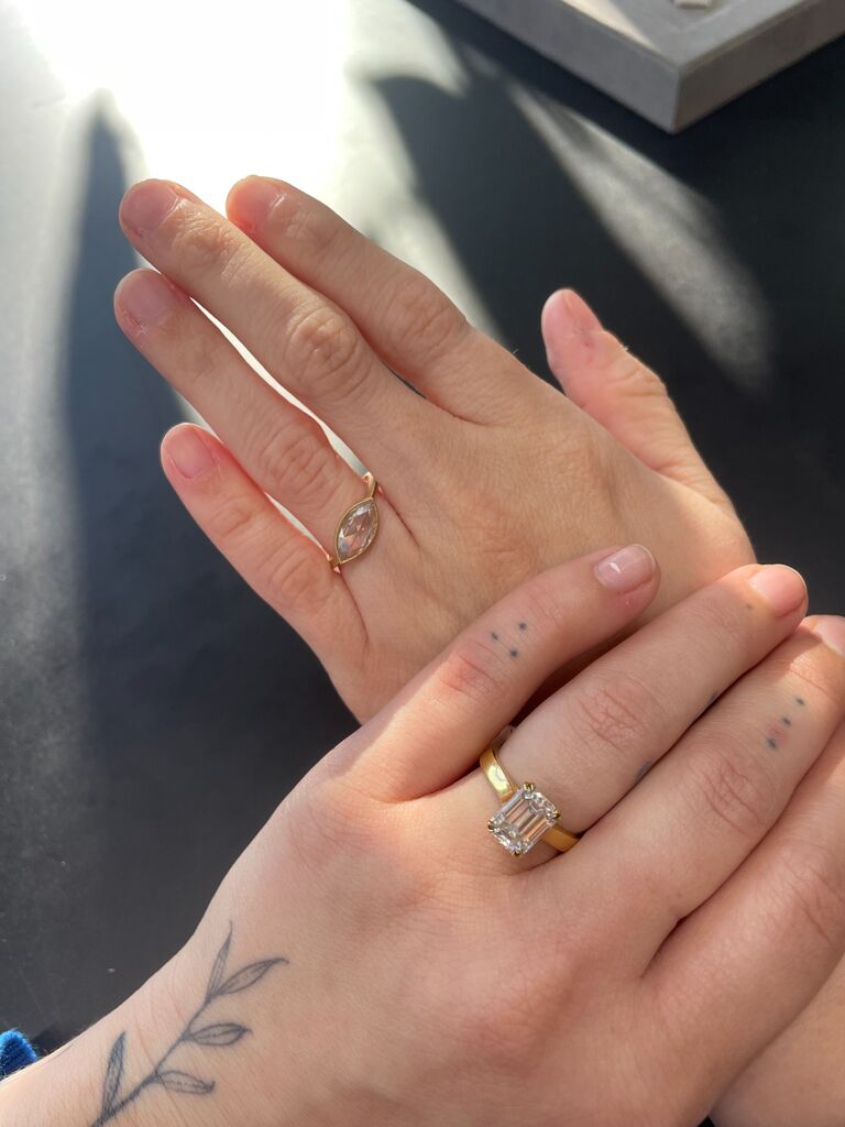 Found our rings (thanks, Jessie!)