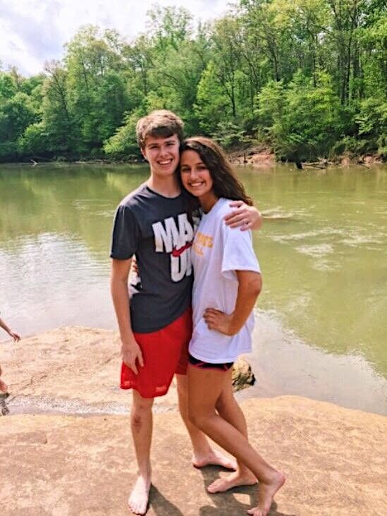 This is our first picture together from spring of freshman year of high school. We were in the same friend group and basically spent our whole summers together. 