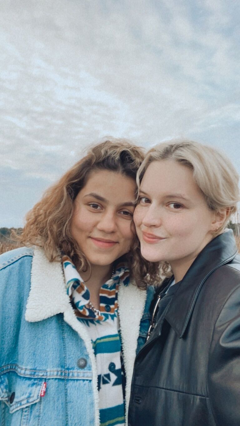 Emma and Frankie met in Ottawa and starting dating! This is us on one of our first Covid-friendly dates at Mer Bleu.