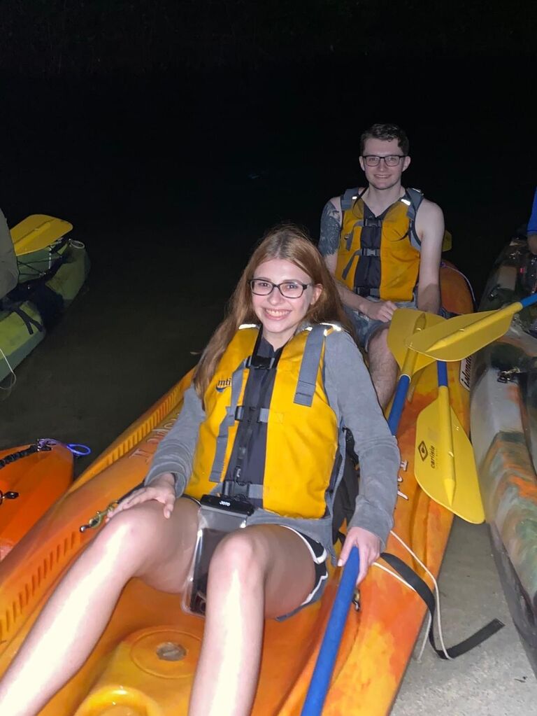 In the evening we traveled to Fajardo, Puerto Rico where we got to kayak in a bioluminescent bay. There are only 5 in the world, & 3 of them are in Puerto Rico! 