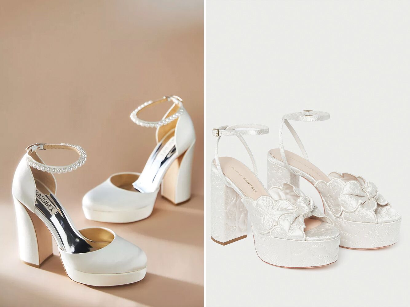 Platform wedding shoes