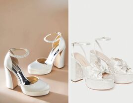 Platform wedding shoes