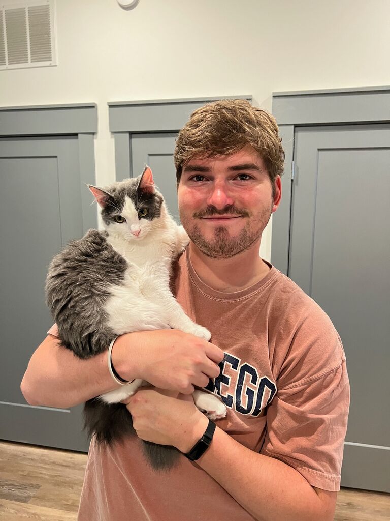 We adopted our first pet - Smokey!