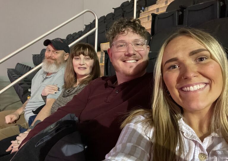 Post-board exam vacation meant seeing Adam Sandler with Nataleigh's family