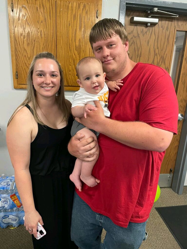 With cousin Katie's son Nolan