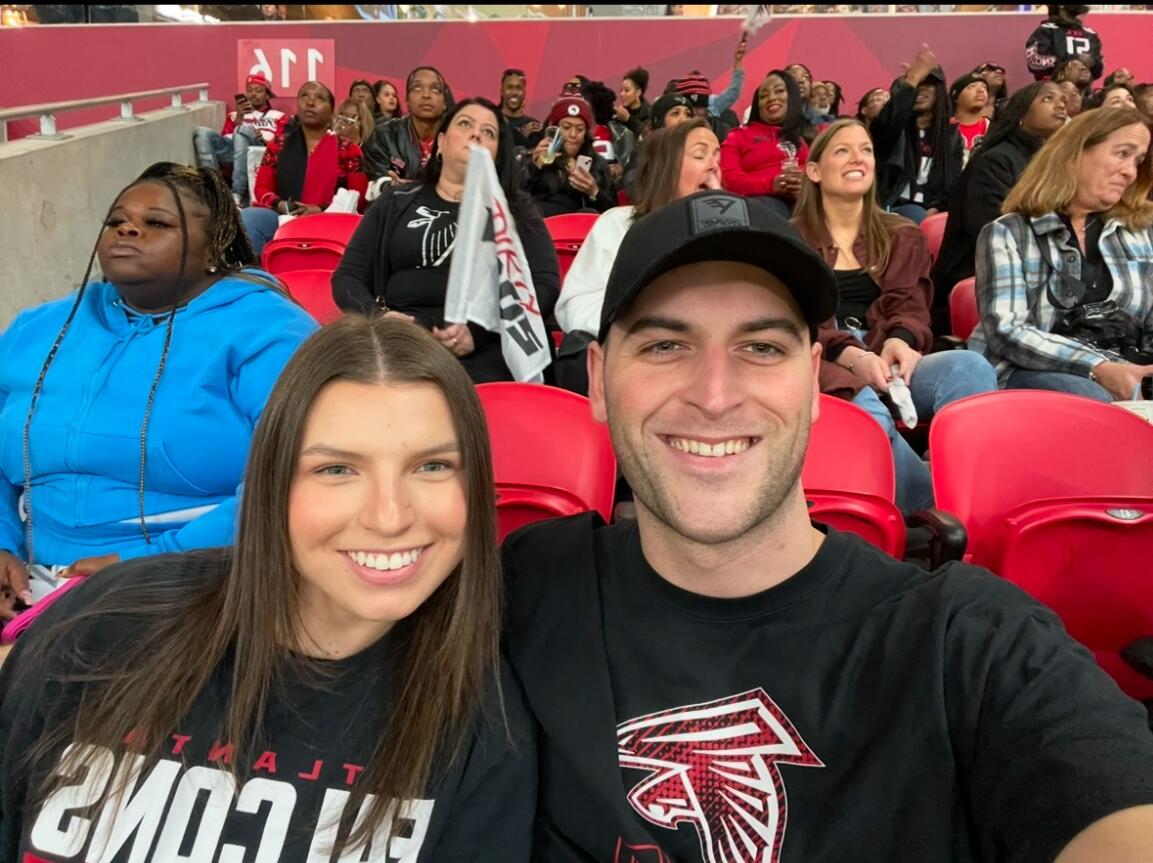 Our first Falcon's game.