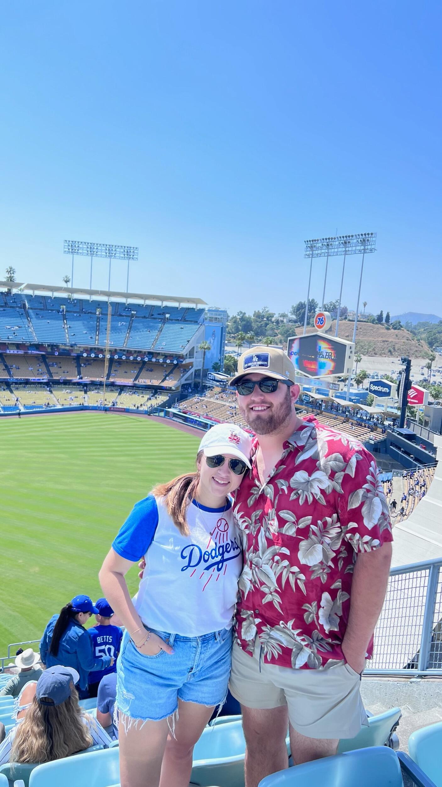 Ally finally got to take Dalton to the Happiest Place on Earth. Go Dodgers! 