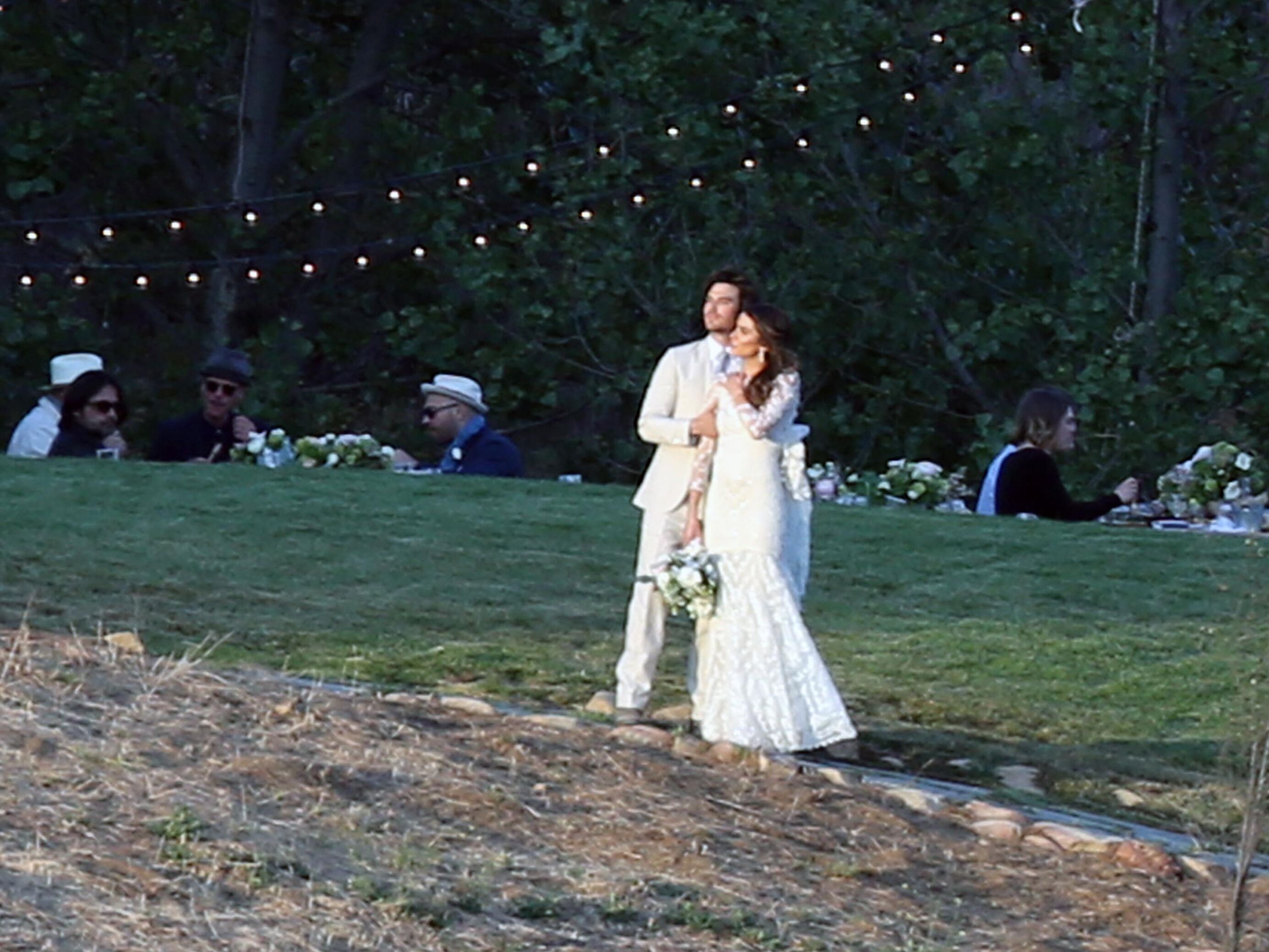 Nikki Reed and Ian Somerhalder on their wedding day