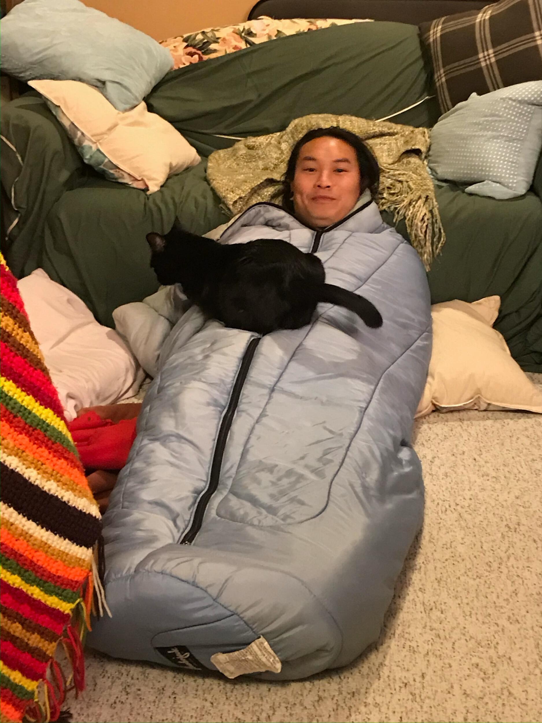 T makes more intentional effort to understand K's cat, Luna, and cats in general despite always being very allergic and very scared of cats. Luna agrees with the landlord in that a dog should not be there with them.