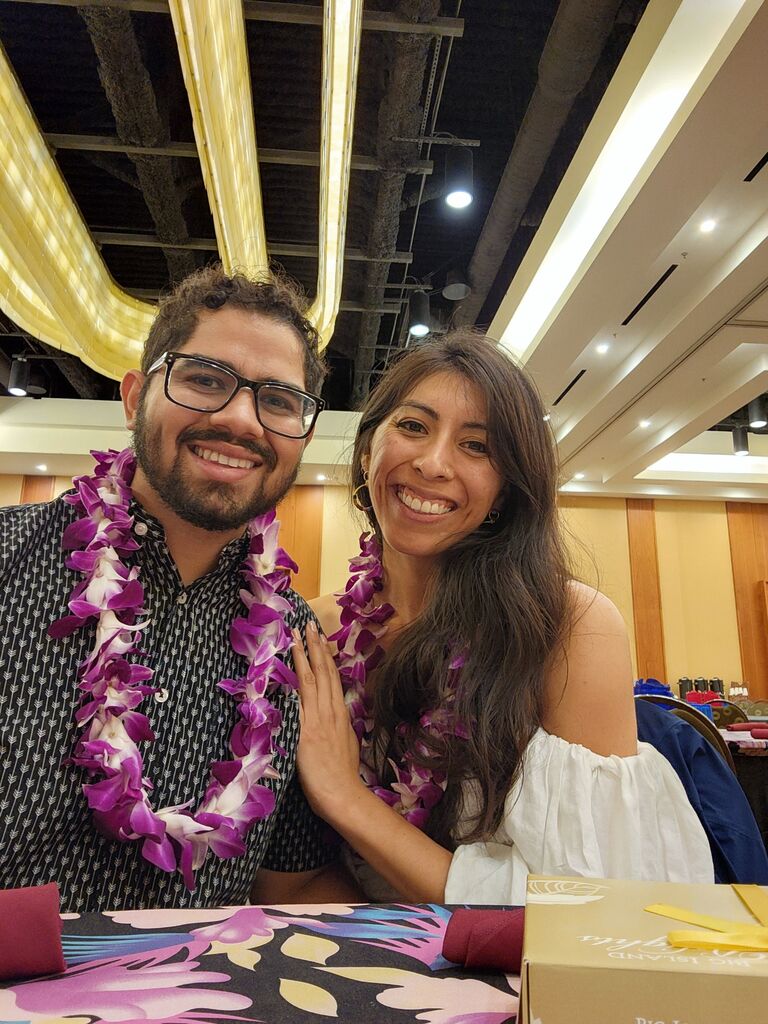 Had been living together for 6 months already. 
Vacation #1- Hawaii!