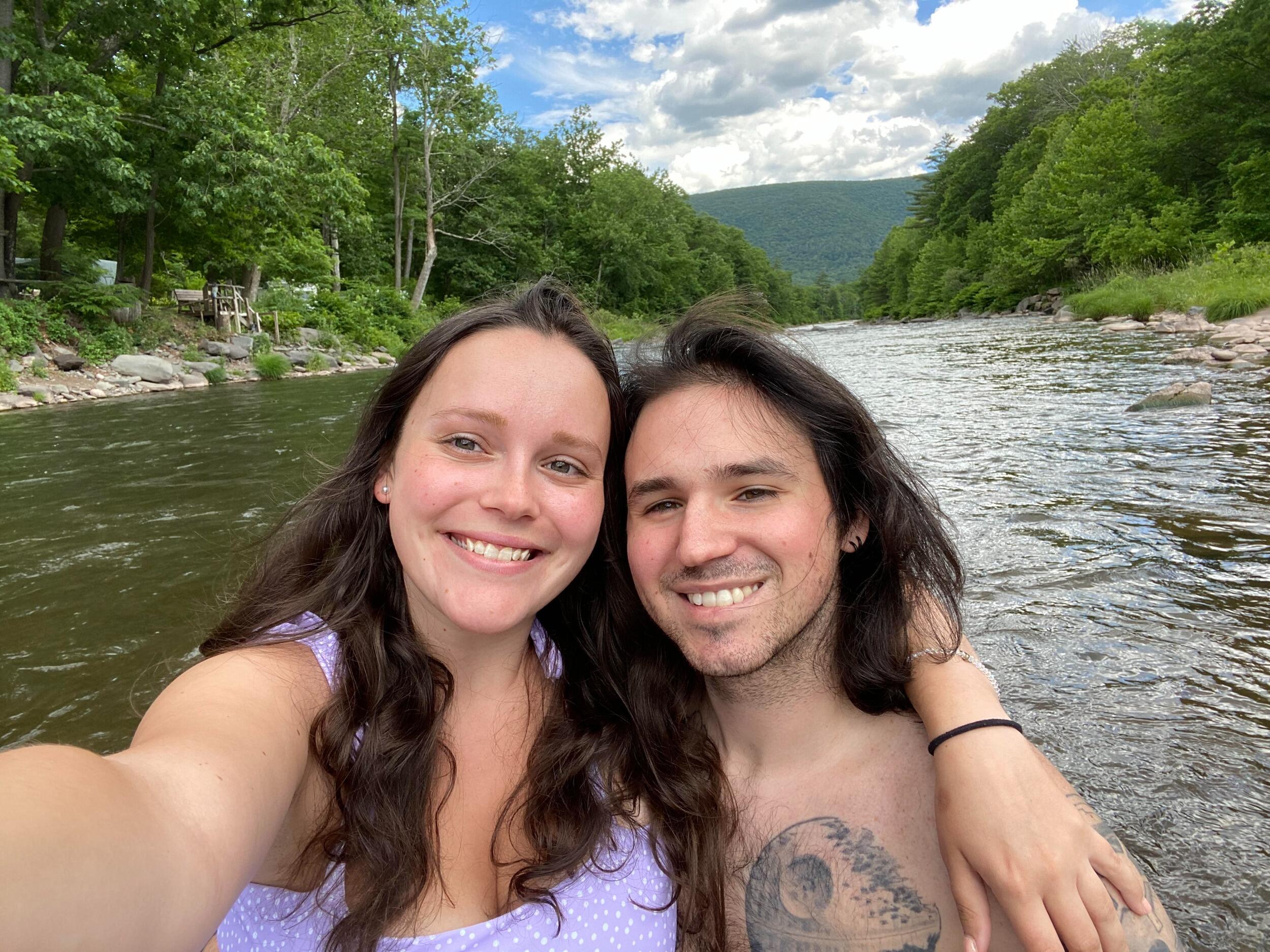 At one of our favorite swimming holes in the Catskills