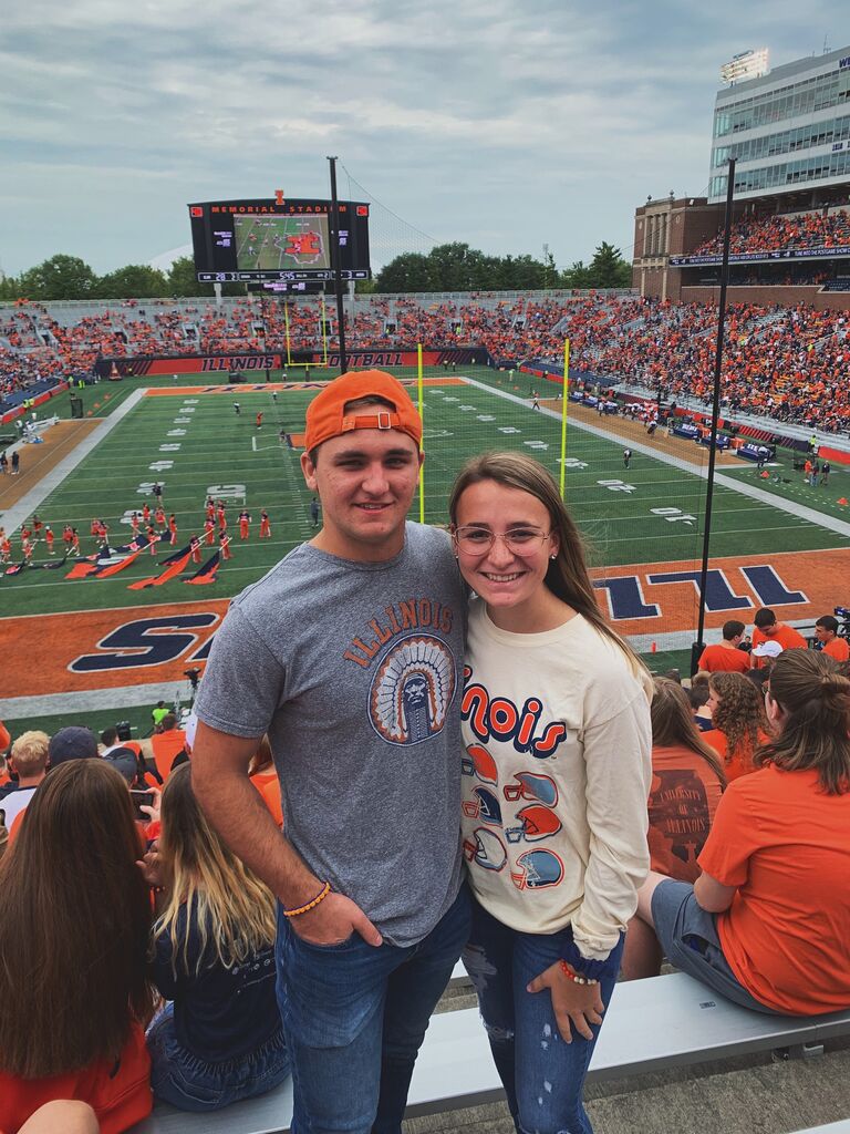 Our first Illini football game as college students! 

Illini 42-3 Akron