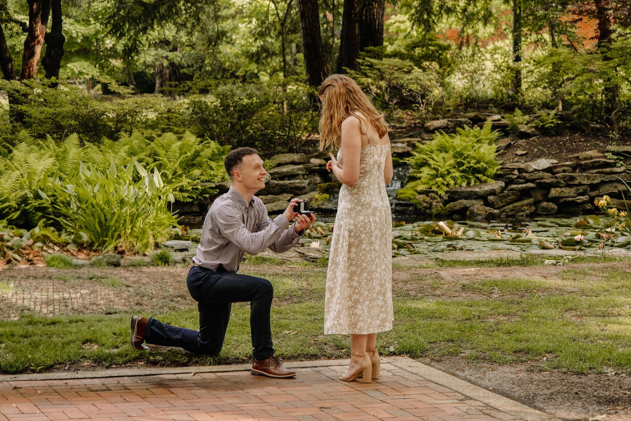 After a full day's activities, Nick asked Meredith to marry him, she said yes, and he pulled off a surprise engagement party with some help of her friends!!