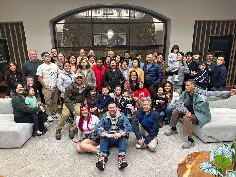 Celebrating our engagement with my grandma and the Ran side of the family! We were very late (due to a flat tire / maybe a little bit of me) but we had a wonderful time and ate lots of delicious foods!