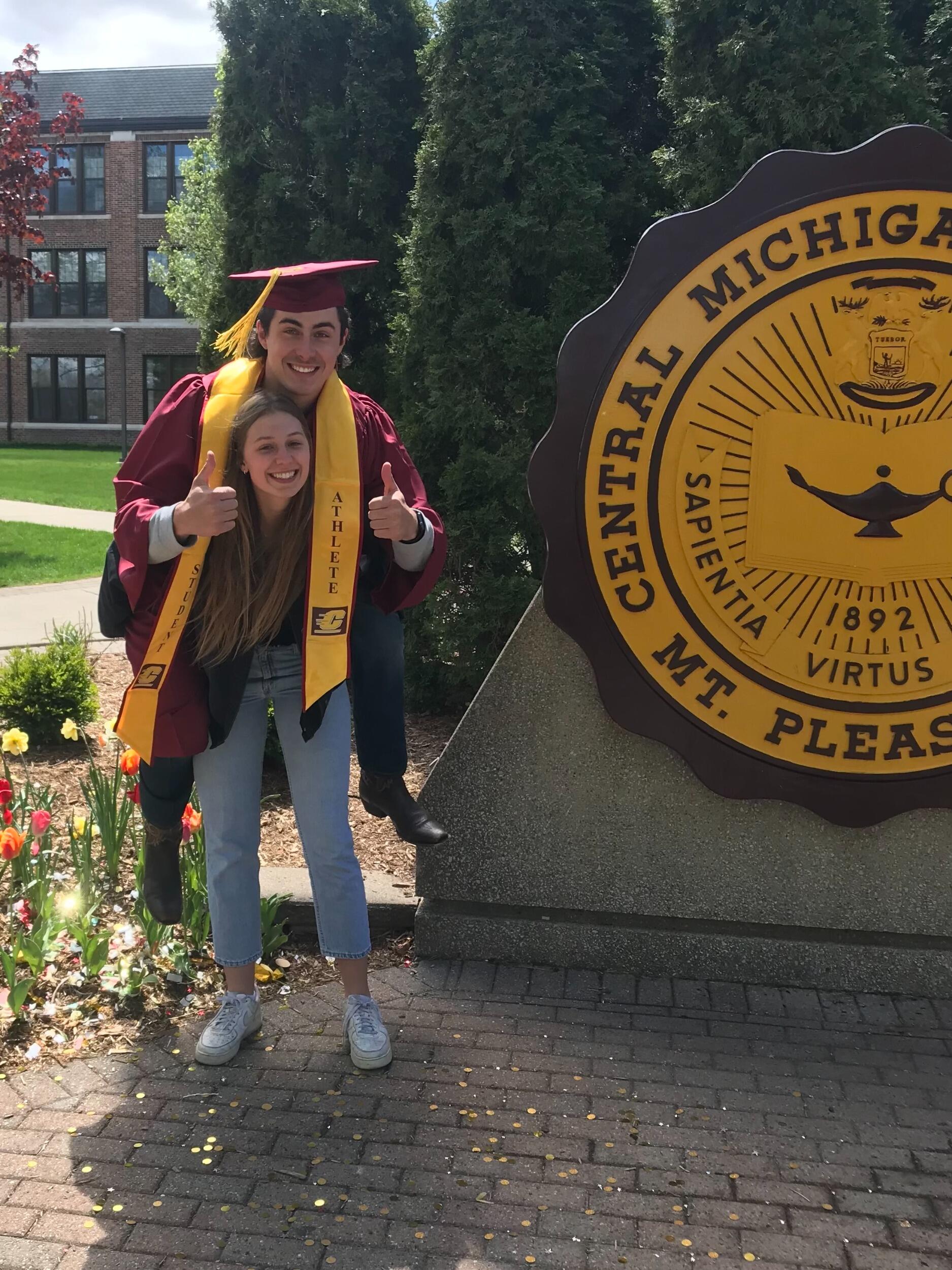 Austin graduates from Central Michigan and they begin their long distance journey