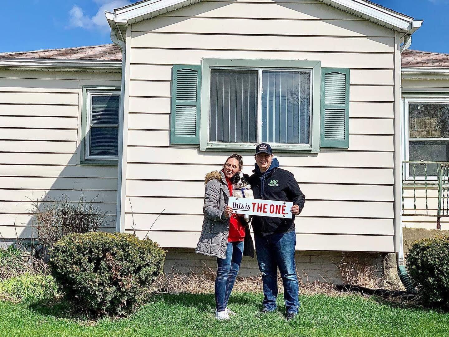 Mina and Tyler bought their first home! (Featuring Togo, may he rest in peace.)