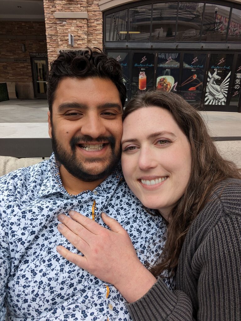 Date night at the Gateway. Raminder chopped his hair off!!!! Jade got over it eventually.