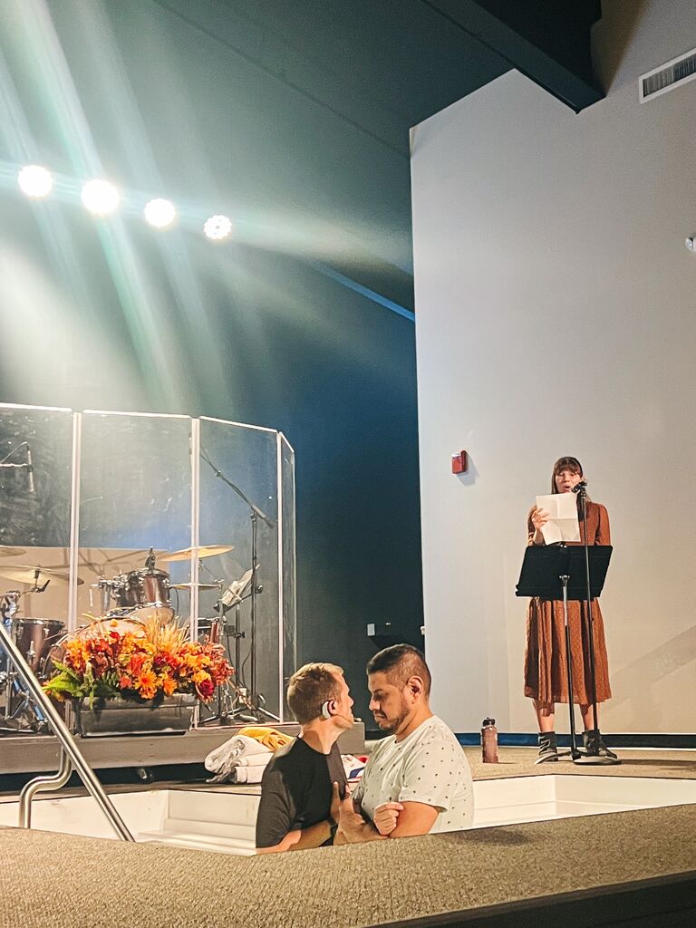 Fernando asked Kati to read his testimony before his baptism at Willowdale. She reluctantly agreed, concerned about the potential awkwardness if everyone at church knew they were dating and things didn't end up working out. The Lord has a sense of humor that way.