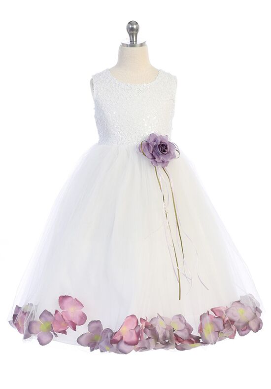 flower girl dresses in purple