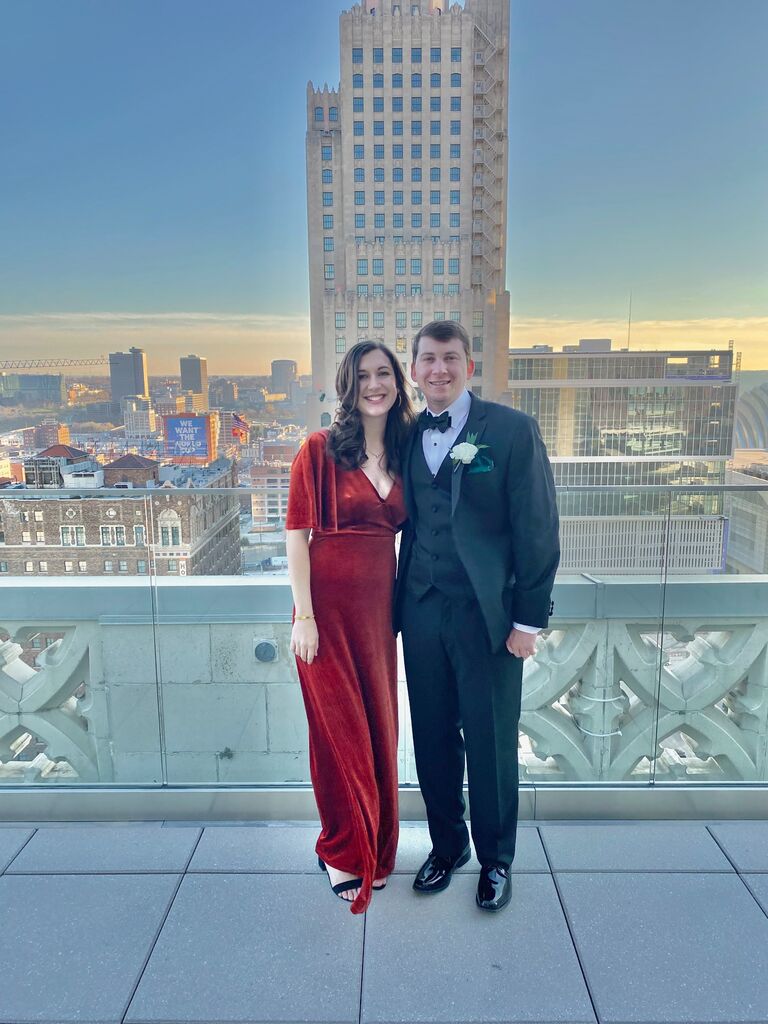 Celebrating Brendan and Rachel's wedding in Downtown KC! 