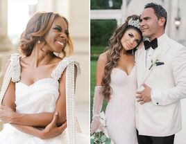 A collage of Bravo weddings featuring Candiace Dillard-Bassett and Teresa Giudice