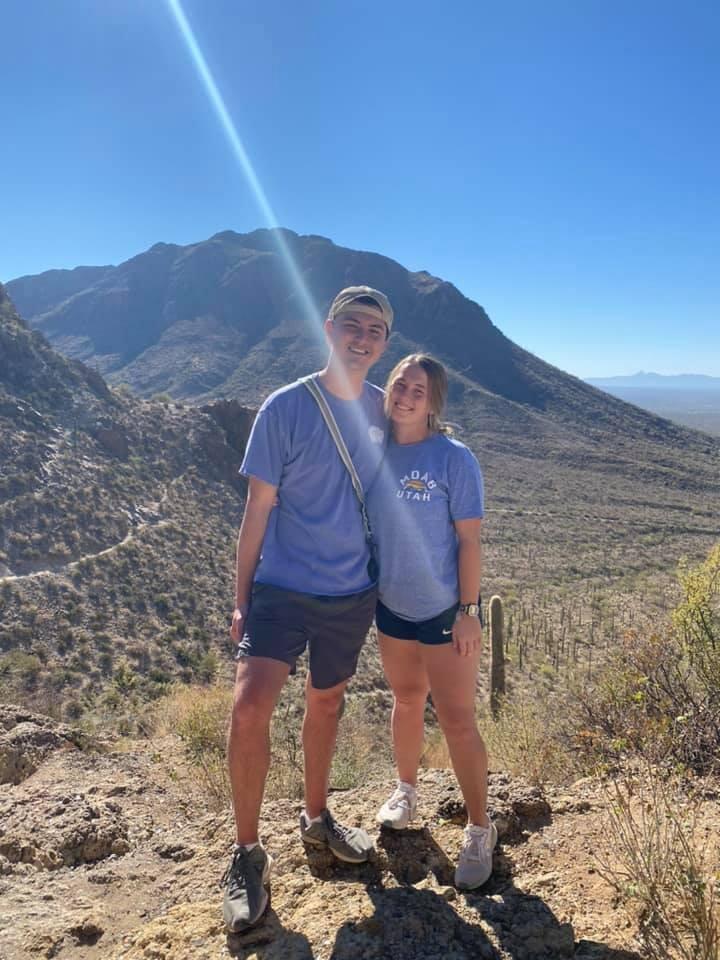 We also enjoy hiking and exploring as a couple. This is a picture of us in Tucson, Arizona when we went on a trip with our good friends, Alex, Walter.