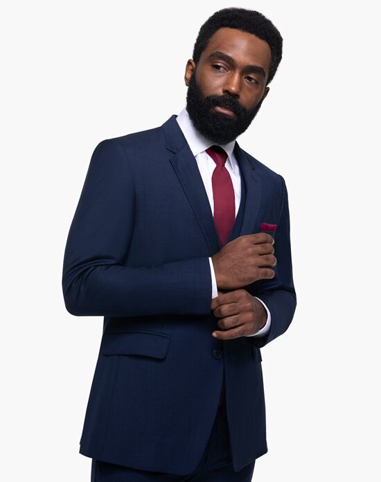 Navy Blue Notch Lapel Suit | Rent or Buy | Generation Tux Modern/Slim Fit Men's Merino Wool Navy Blue Suit