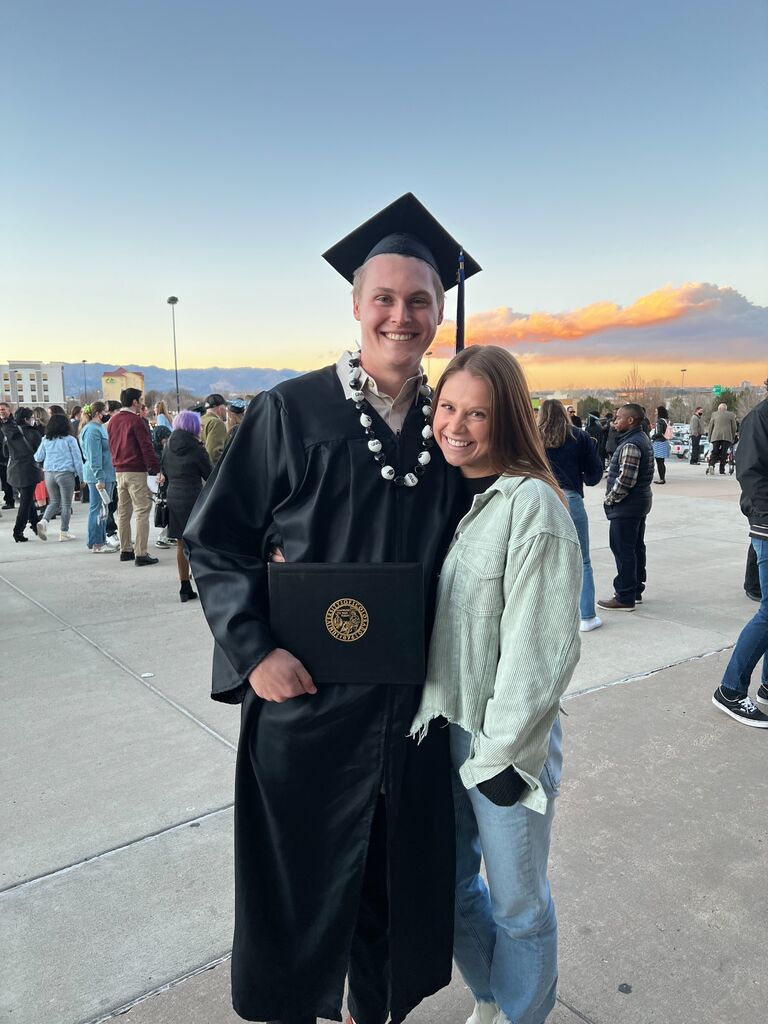 Blake graduates! From UCCS in Colorado Springs.
