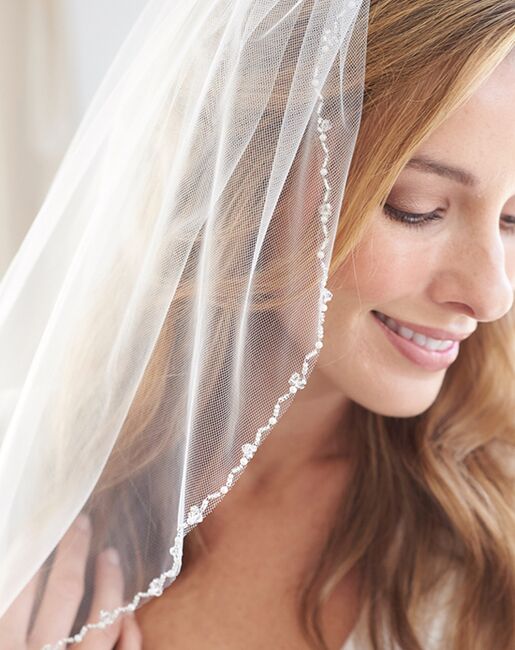 Dareth Colburn Emma Pearl & Crystal Beaded Veil (VB-5004) Wedding Veil ...