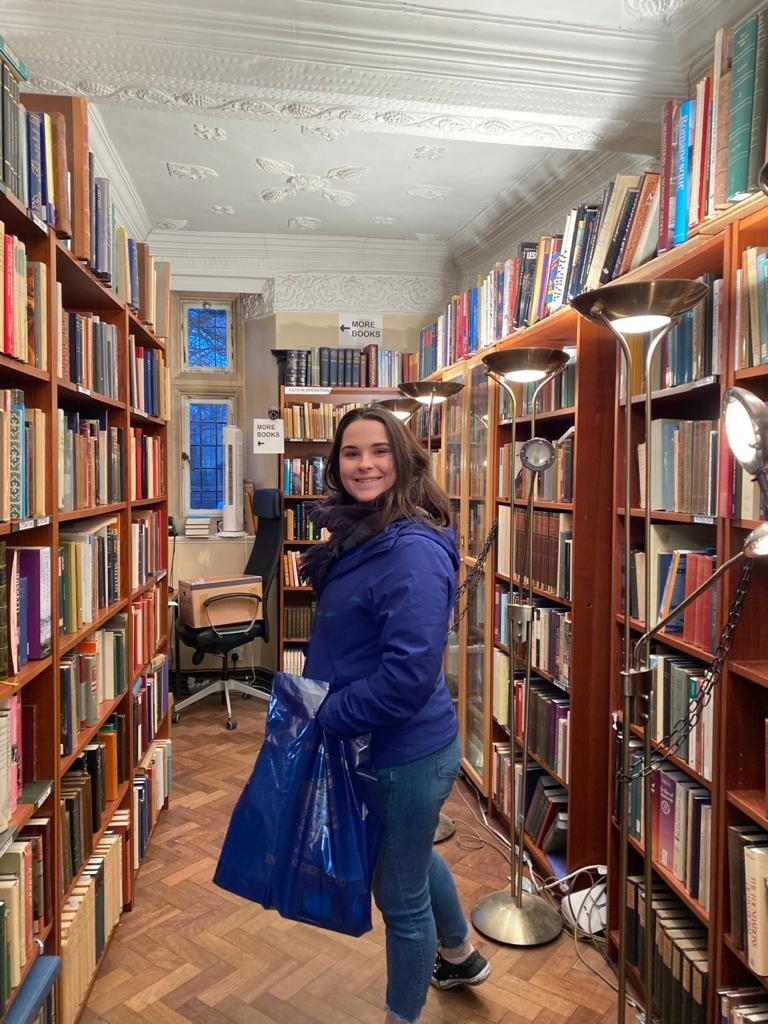 Me in my natural habitat-- a book shop in London!