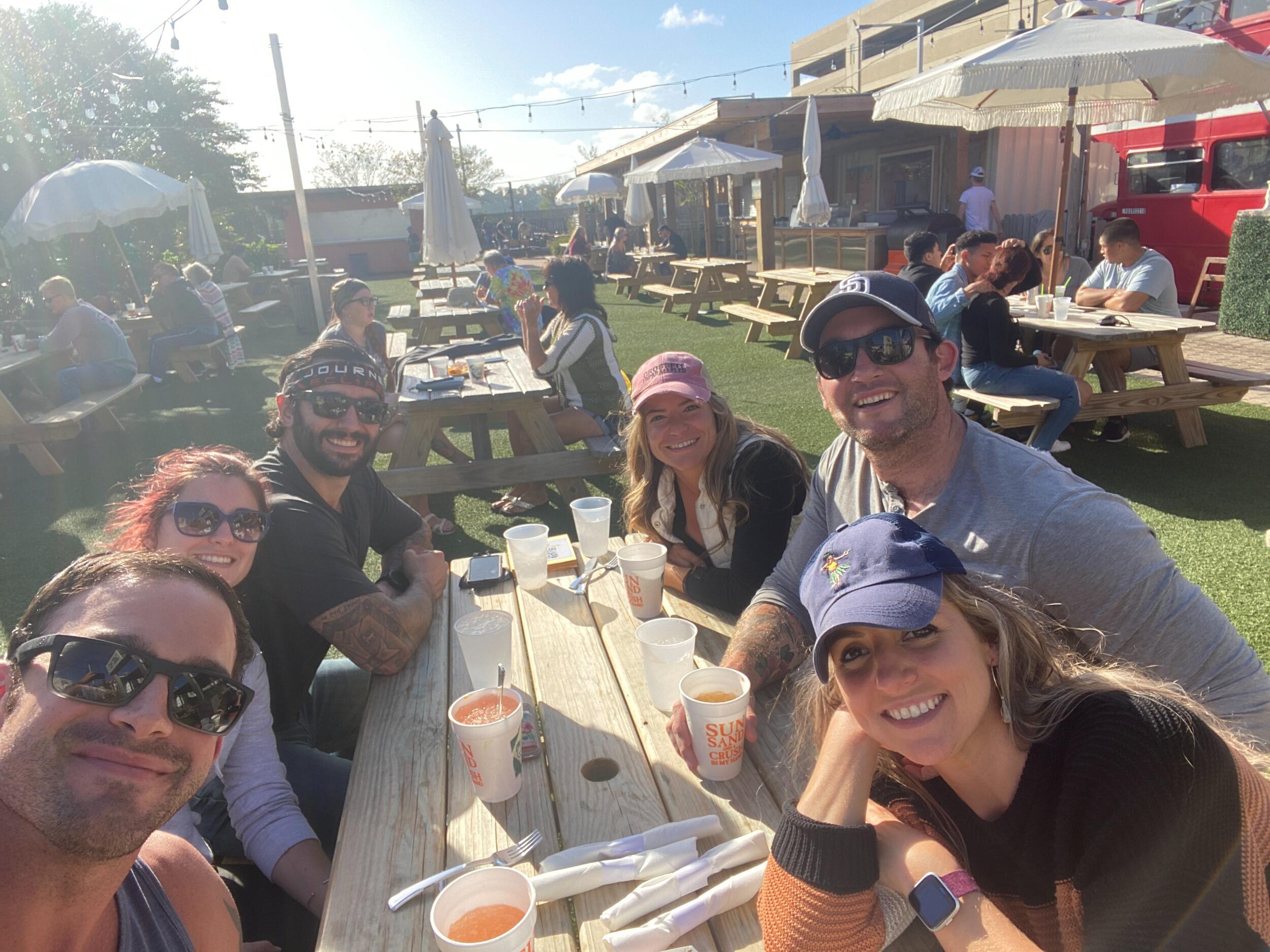 Although we had no interest in dating each other, our friends were dating so we all became friends and the friend gang was born. 