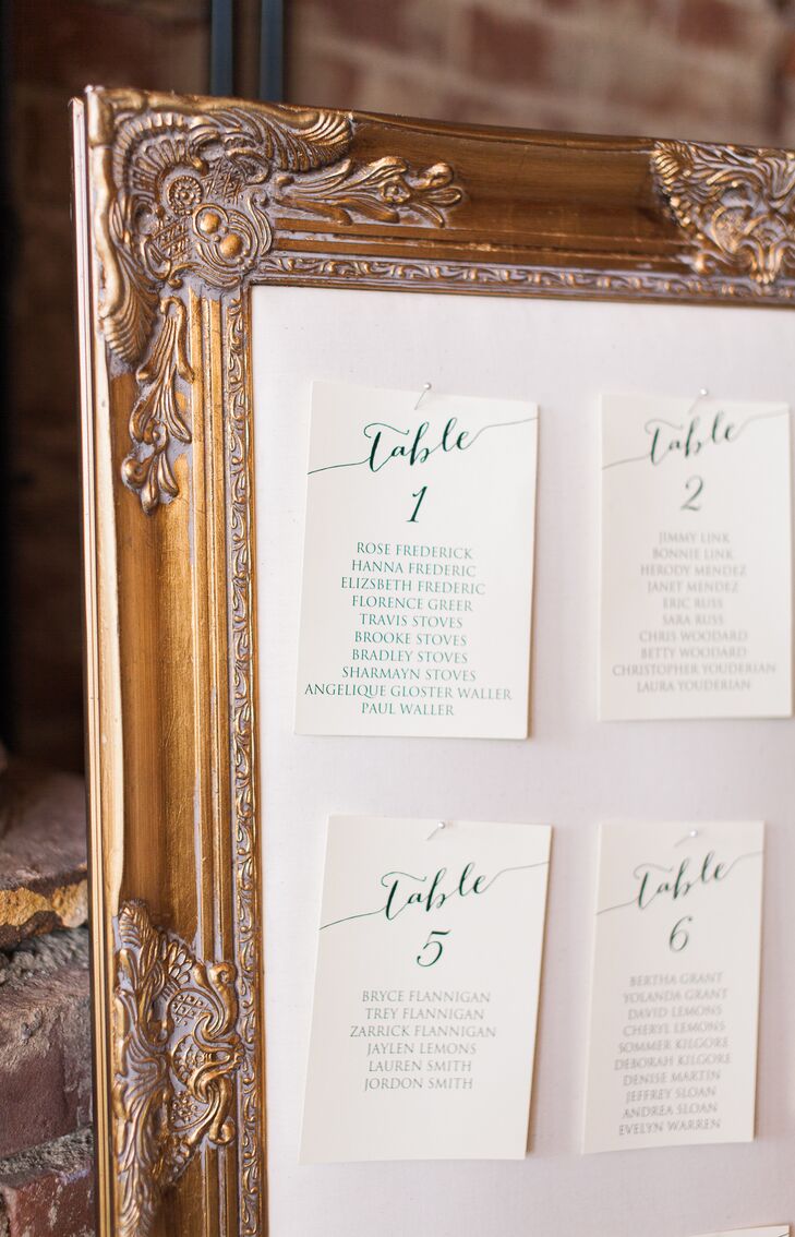 Gold Frame Seating Chart