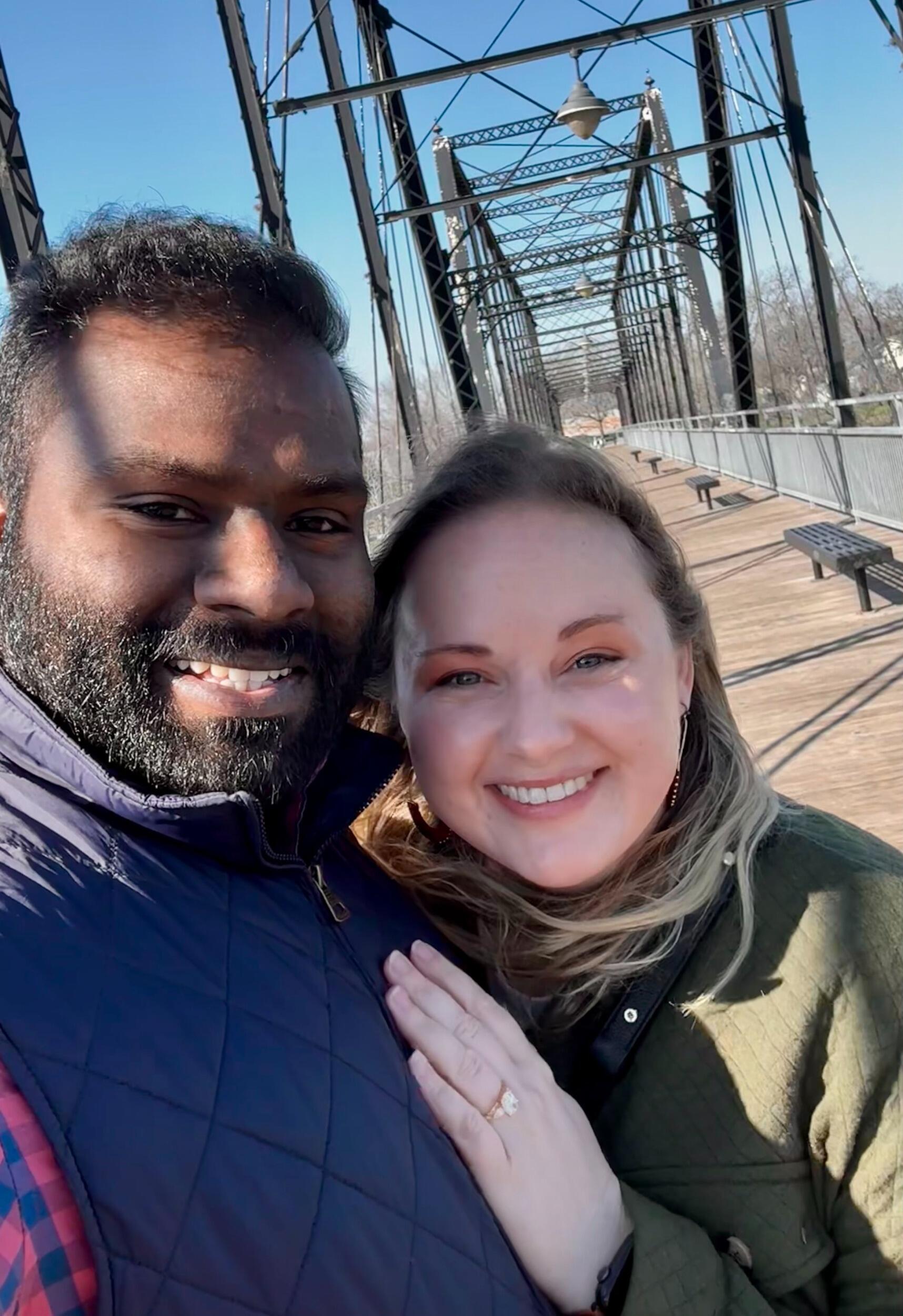 We're engaged! Rahul surprised Audrey in the Gruene-New Braunfels area while on a mini-vacay.