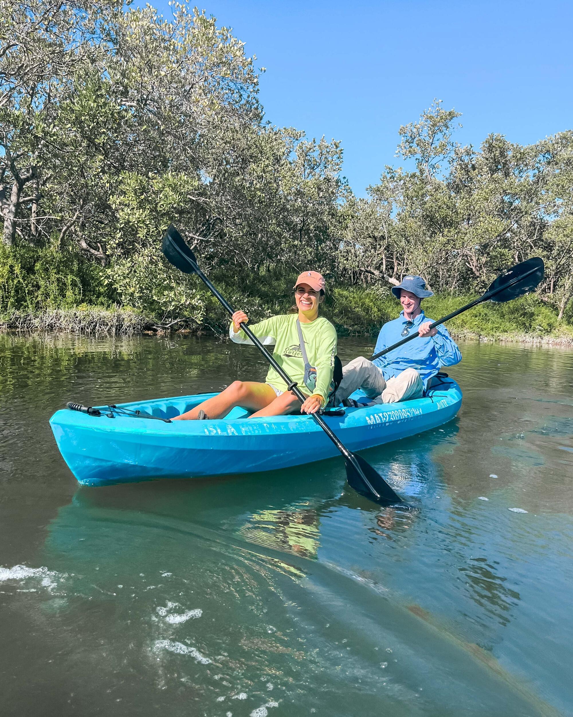 After Sarah spent four months traveling through Latin America working in a Chilean hostel, harvesting honey in Argentina, and teaching English in the Galapagos Islands, she reunited with Peter in the Yucatán peninsula. They visited Chichen Itza, kayaked through remote mangroves, ate a lot of tacos, snorkeled at Isla Cozumel, and practiced their Spanish. 