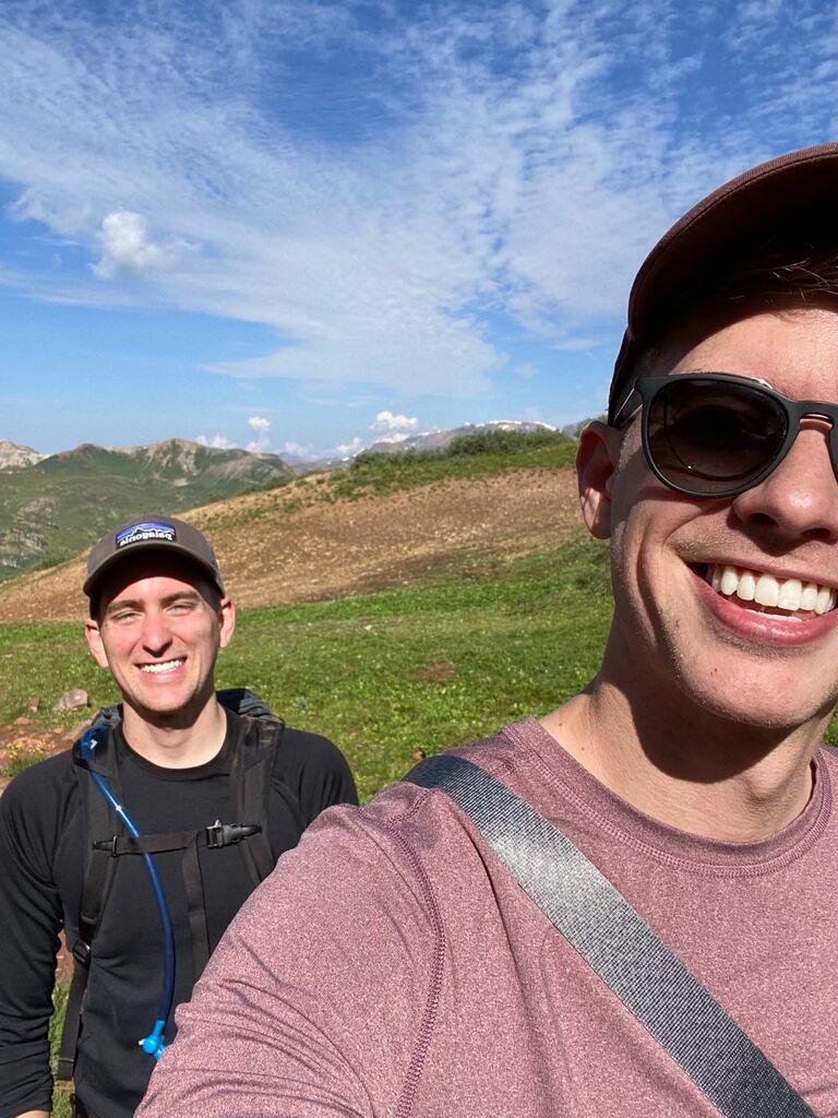 Austin convinced Logan to take on the eight-hour hike from Crested Butte to Aspen with his Aunt Beth and sister Ali. The incredible views, wildflowers, and celebratory burgers made it all worth it.