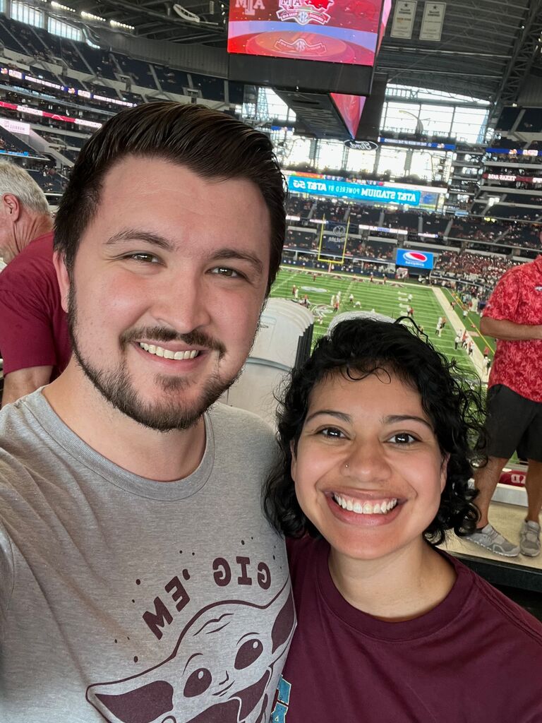 Surprise with tickets to see A&M v Arkansas for Sanisa's 30th