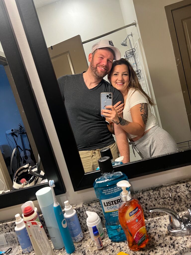 First pic in the bathroom mirror.